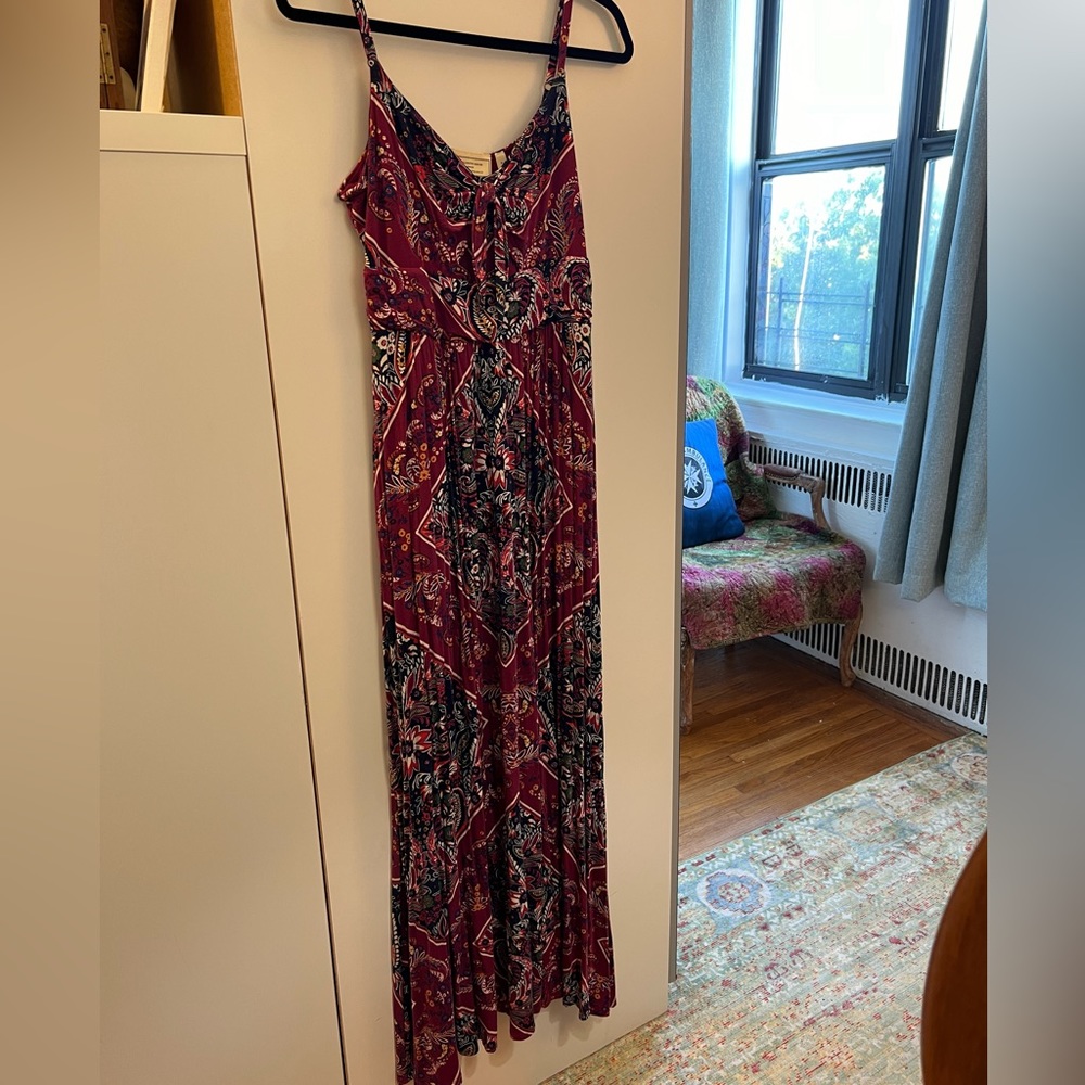 Anthropologie maxi dress - Jersey, lined, mulberry color